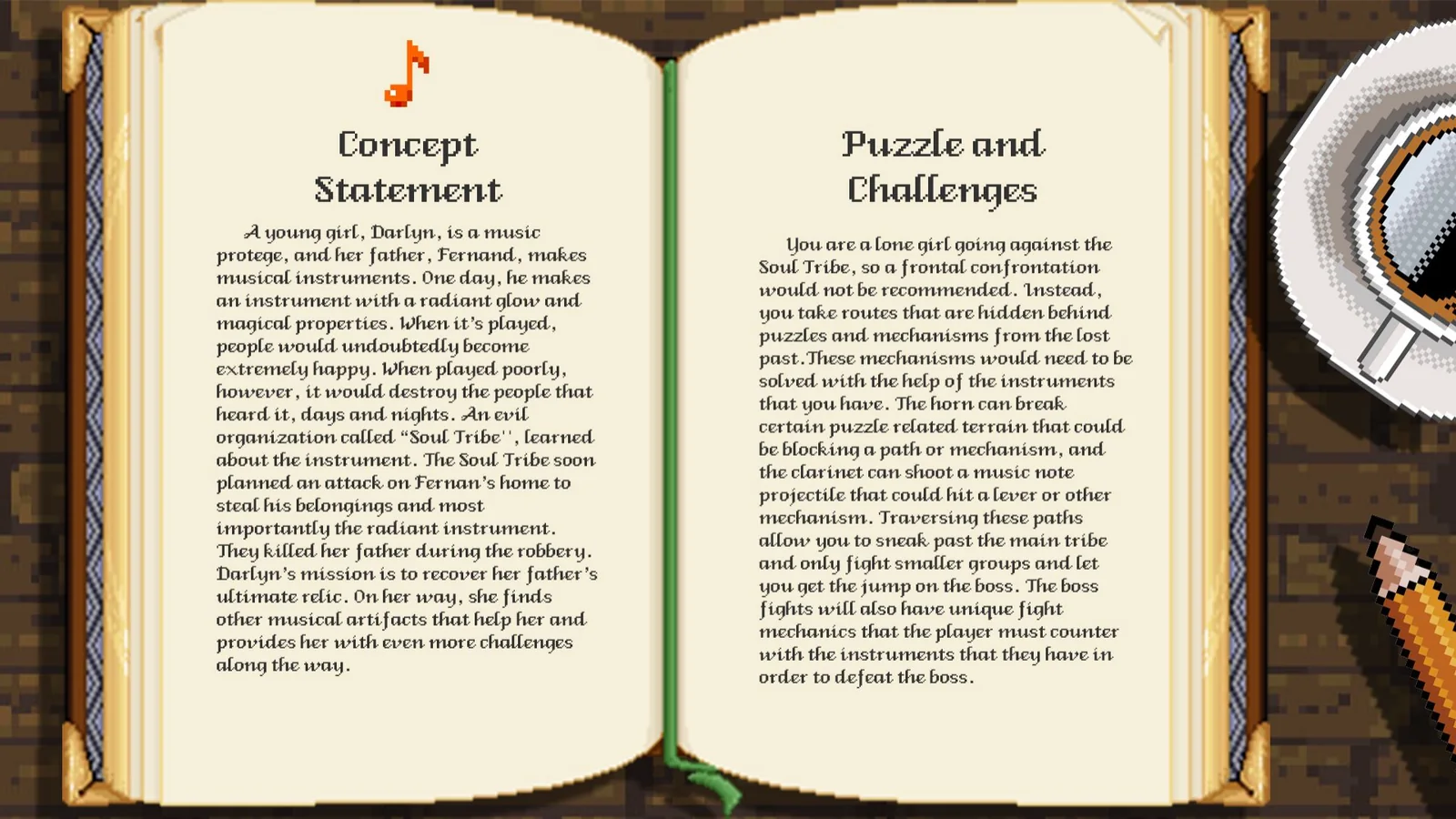 Pitch spread: concept statement and puzzle design