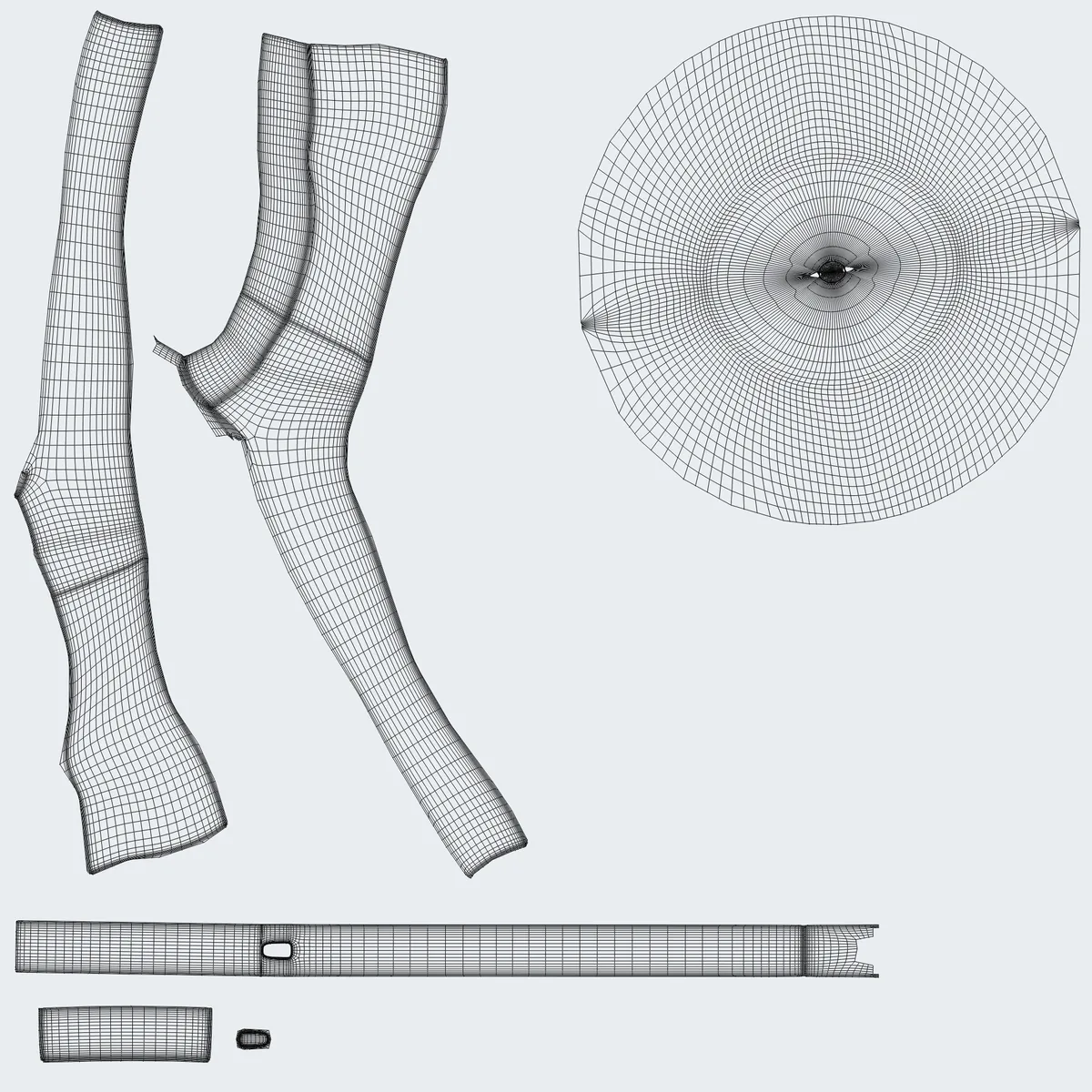 UV layout for the pirate gun body